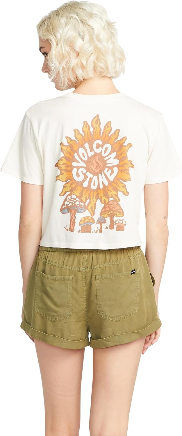 Volcom Women's Enternet Short Sleeve Tee Cloud