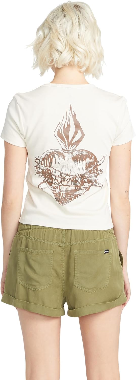 Volcom Women's Sunday Strut Elastic Waist Short Moss