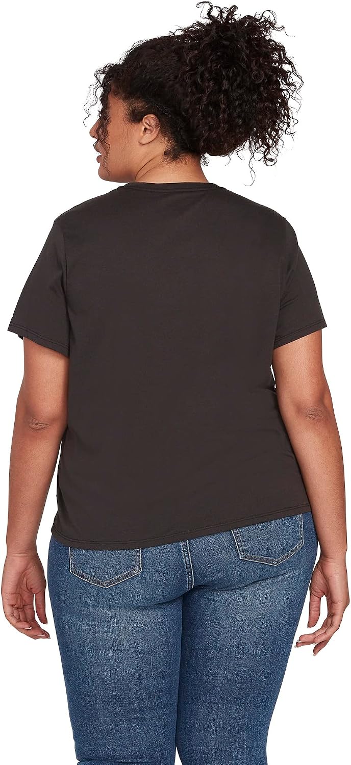 Volcom Women's One of Each Short Sleeve Crew Neck Tee (Regular & Plus Size) Black