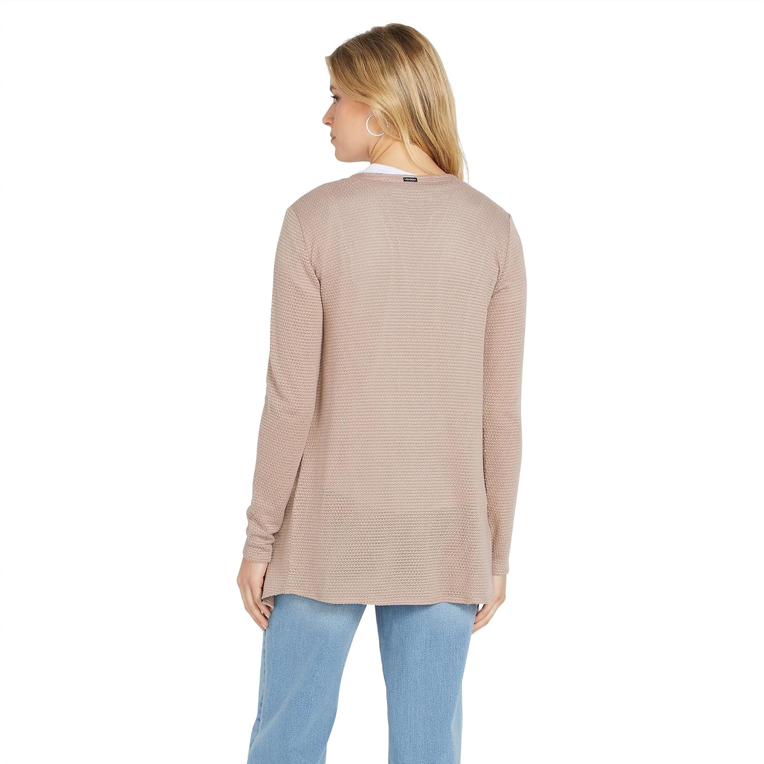 Volcom Women's Go Go Wrap Open Front Cardigan Sweater (Regular & Plus Size) Stone 1