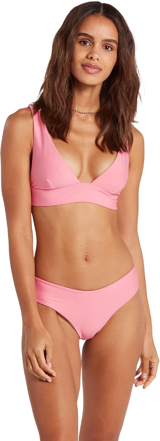 Volcom Simply Seamless Halter Bikini Top Electric Coral