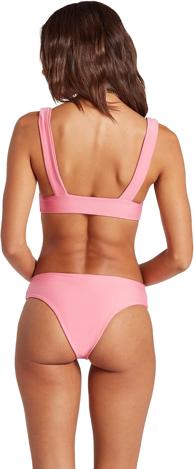 Volcom Simply Seamless Halter Bikini Top Electric Coral