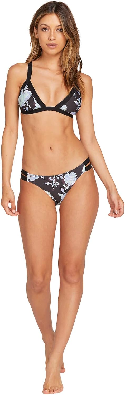 Volcom Women's Simply Solid Full Bikini Bottom (Regular & Plus Size) Coal