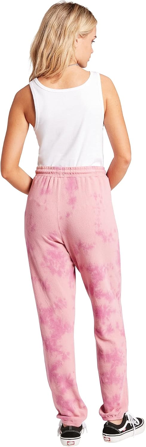 Volcom Women's Lived In Lounge Fleece Sweatpants (Regular & Plus Size) Faded Mauve