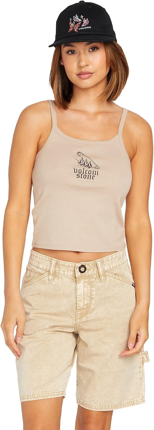 Volcom Women's 1991 Strappy Tank Top Taupe