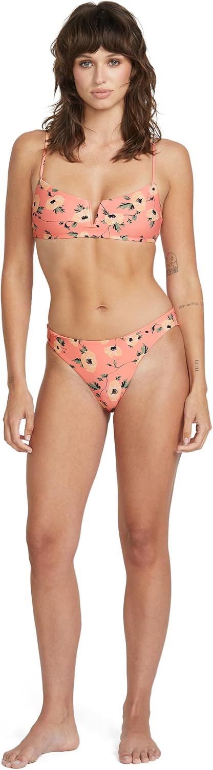 Volcom Women's Bikini Top- Removable Cups, Adjustable Straps, Underwire Support- Beach & Pool Wear Sun