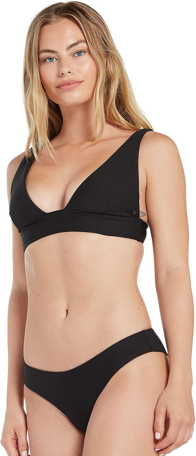 Volcom Simply Seamless Halter Bikini Top Midnight