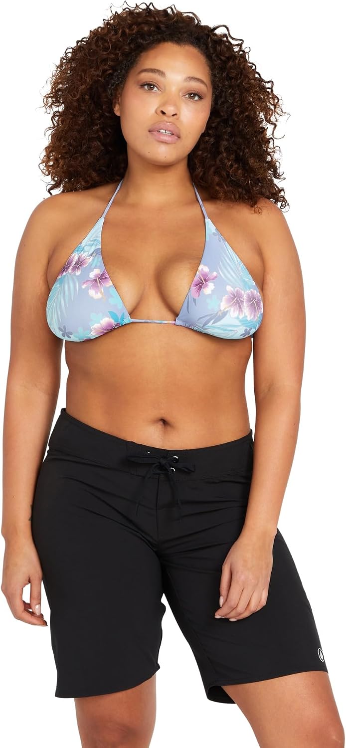 Volcom womens Simply Solid 11-inch Classic Swim Boardshort Black