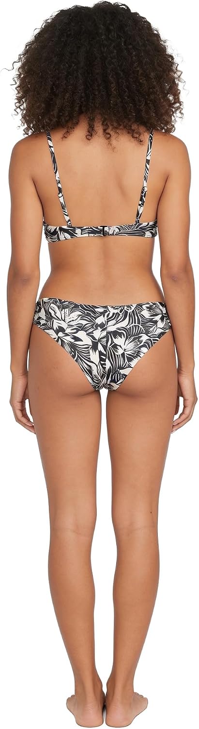 Volcom Women's Simply Seamless Cheeky Bikini Bottom (Regular & Plus Size) BlackCream