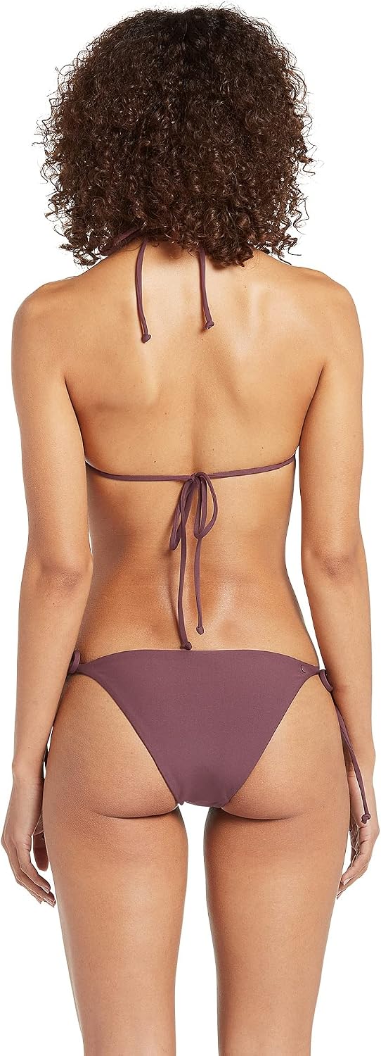 Volcom Women's Simply Seamless Skimpy Swimsuit Bikini Bottom Eggplant