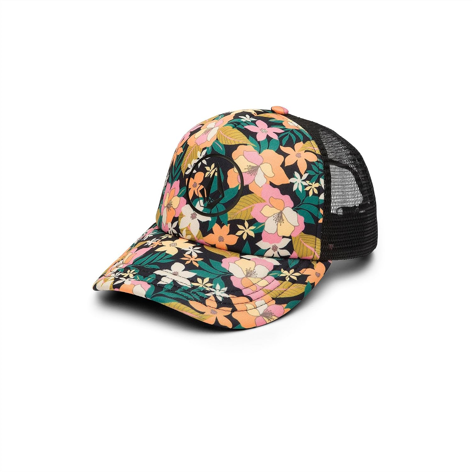 Volcom Women's Into Paradise Trucker Foam Snapback Hat Floral