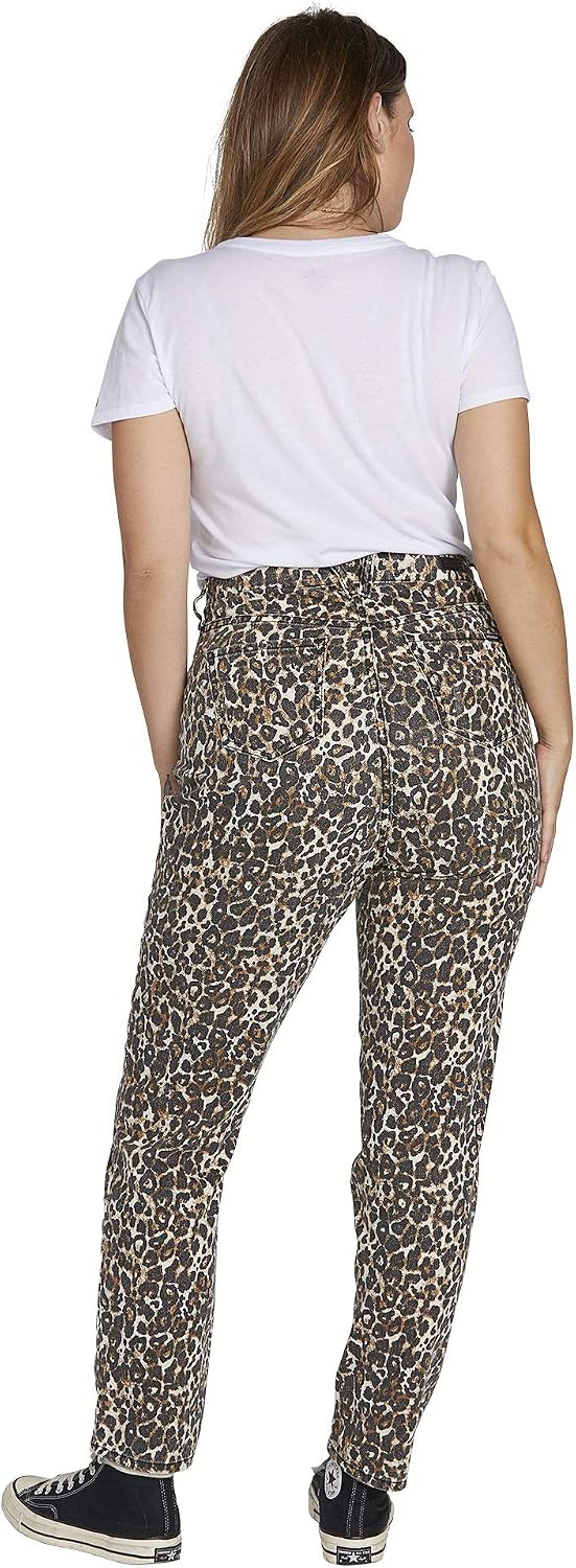 Volcom Women's Women's Plus Size Super Stoned Skinny Fit Denim Pant Animal Print
