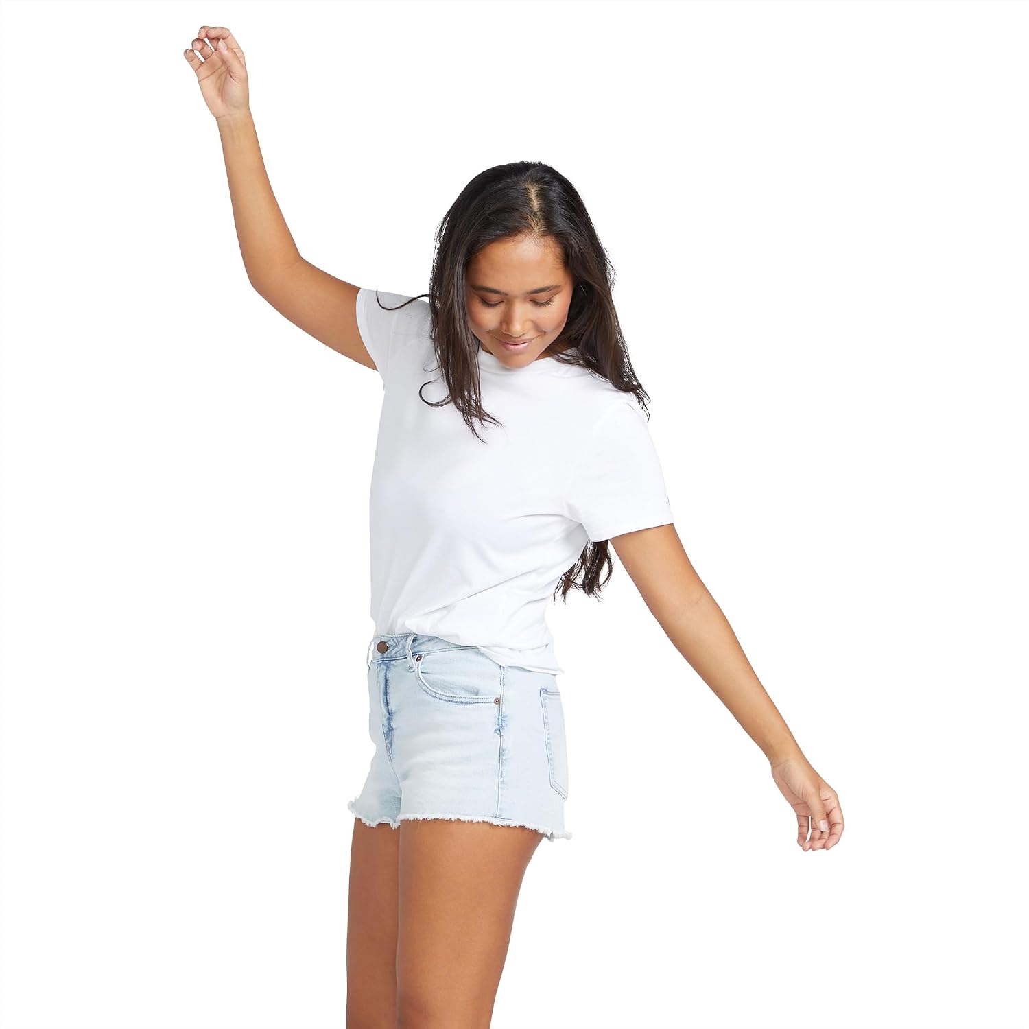 Volcom Women's 1991 Stone High Waisted Cutoff Denim Jean Short Allover Stone Light