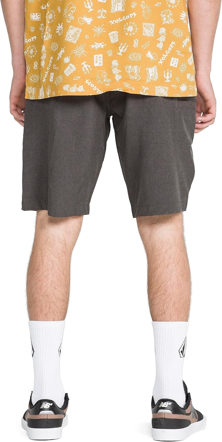 Volcom Men's Kerosene 21" Hybrid Chino Shorts Quick-Dry Stretch Fabric Charcoal Heather