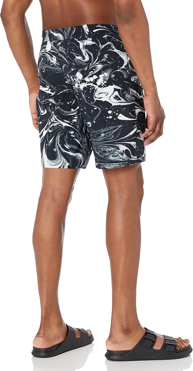 Volcom Men's 19" Mod-Tech Board Shorts- Performance UPF 50+ Sun Protection Quick-Dry Swim Bottoms Ebony