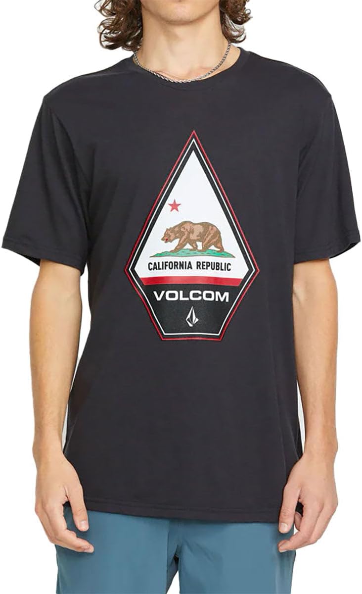 Volcom Men's California Dreaming Short Sleeve Tee Washed Black Heather