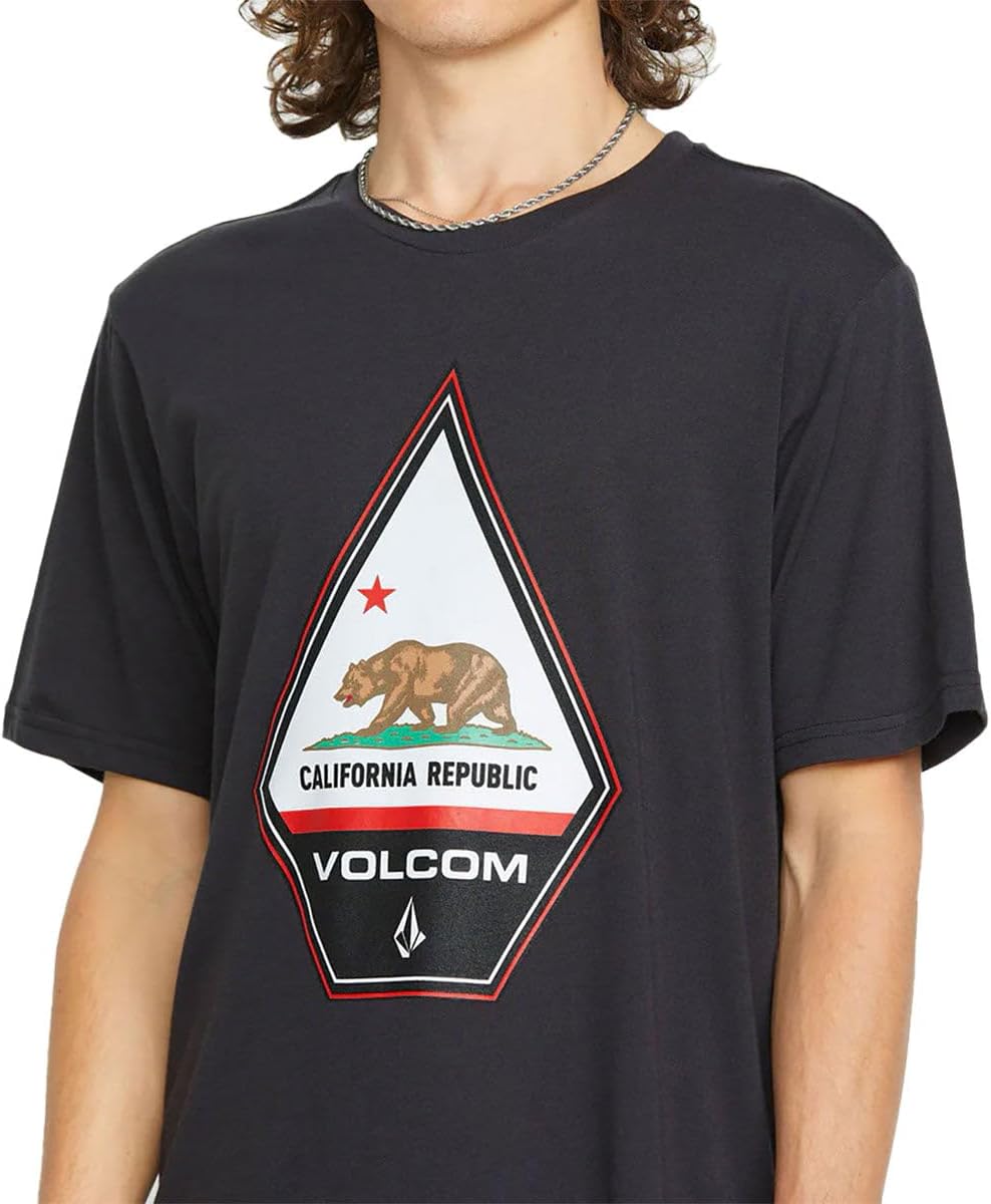 Volcom Men's California Dreaming Short Sleeve Tee Washed Black Heather