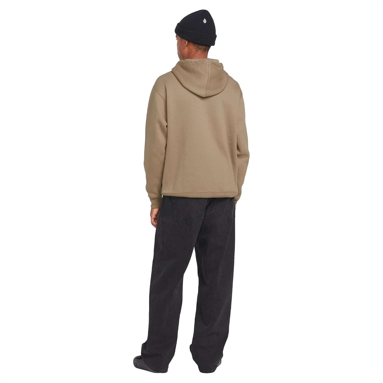 Volcom Men's Pullover Logo Fleece Hooded Sweatshirt – Soft Brushed Interior, Classic Fit, Kangaroo Pocket, Ribbed Cuffs & Hem Teak