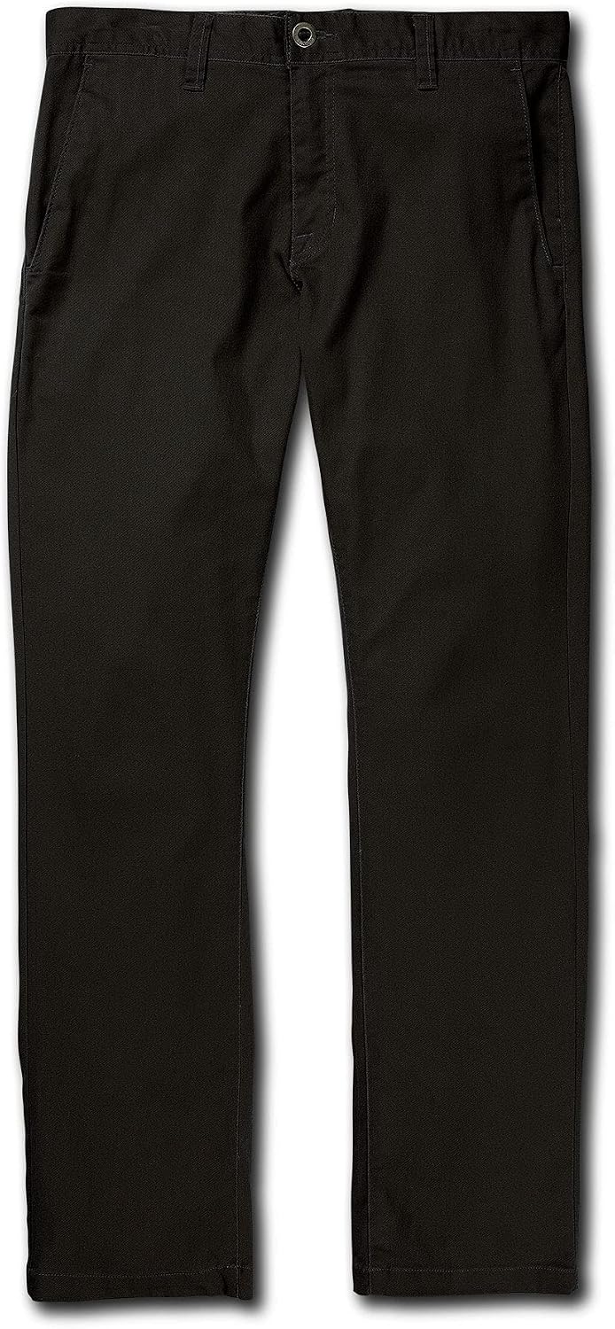 Volcom Mens Frickin Modern Stretch Chino Pant – Everyday Wear Slim Fit Stretch Twill Pants Black