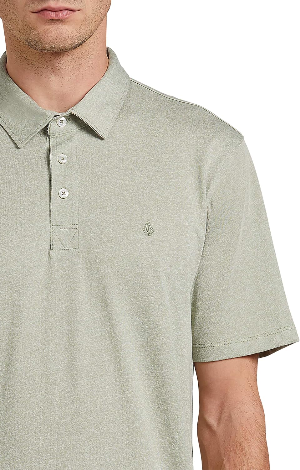Volcom Men's Wowzer Modern Fit Short Sleeve Polo Shirt Seagrass Green