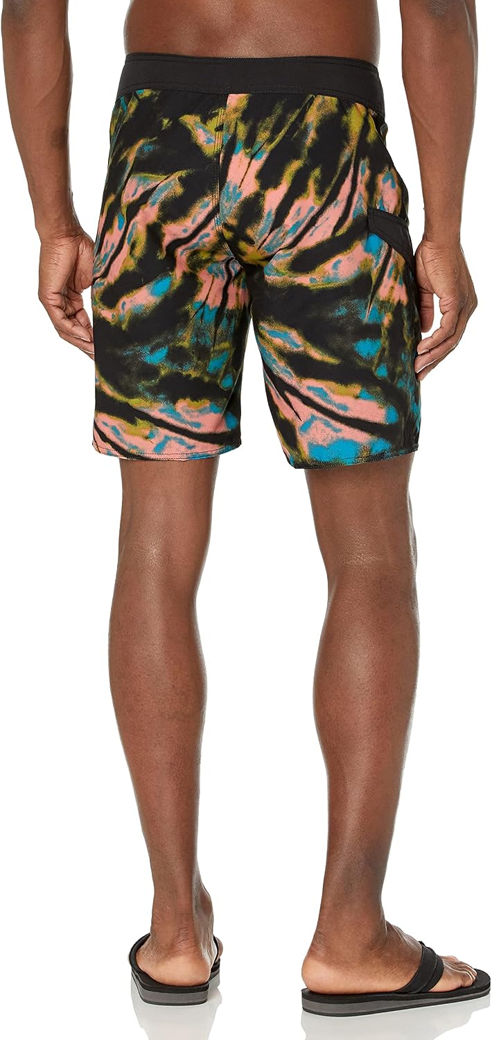 Volcom Men's 19" Mod-Tech Board Shorts- Performance UPF 50+ Sun Protection Quick-Dry Swim Bottoms Black