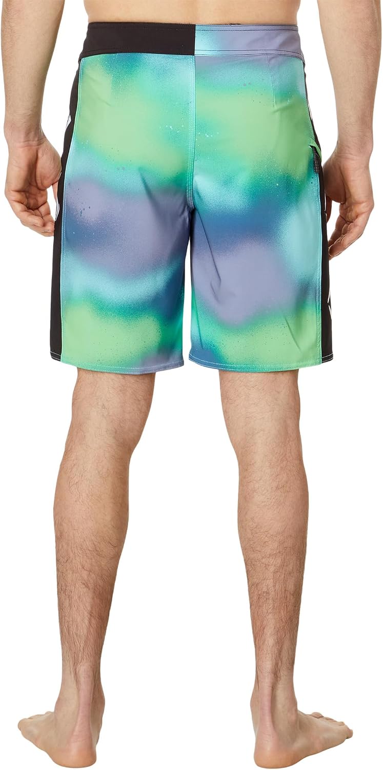 Volcom Men's 19" Mod-Tech Board Shorts- Performance UPF 50+ Sun Protection Quick-Dry Swim Bottoms Electric Green