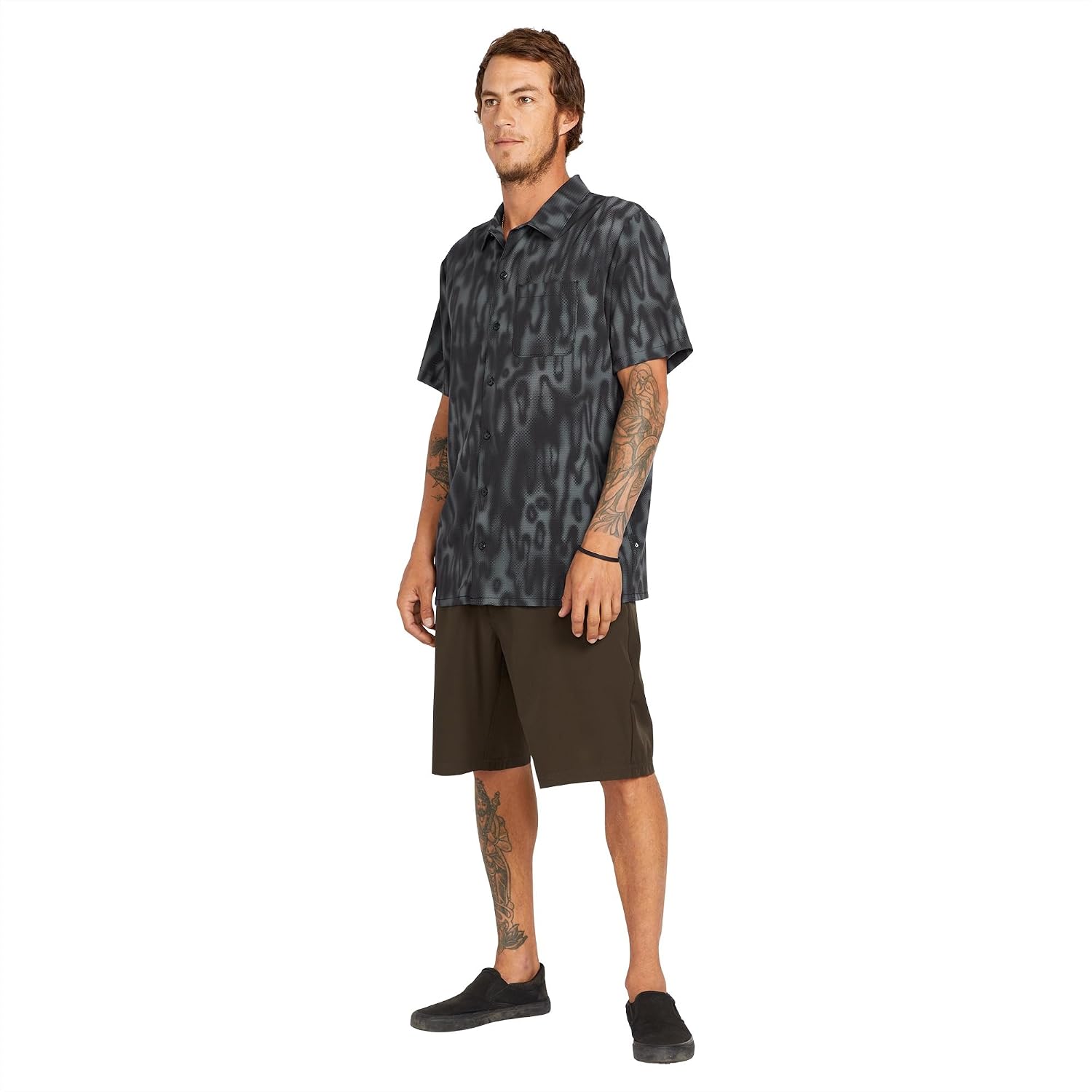 Volcom Men's Regular Frickin Cross Shred 20" Hybrid Water Repellent Short Dark Brown