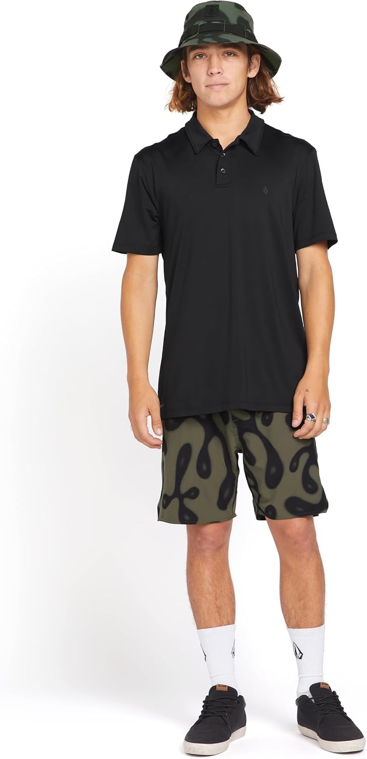 Volcom Men's Wowzer Hazard Performance Golf Polo Black