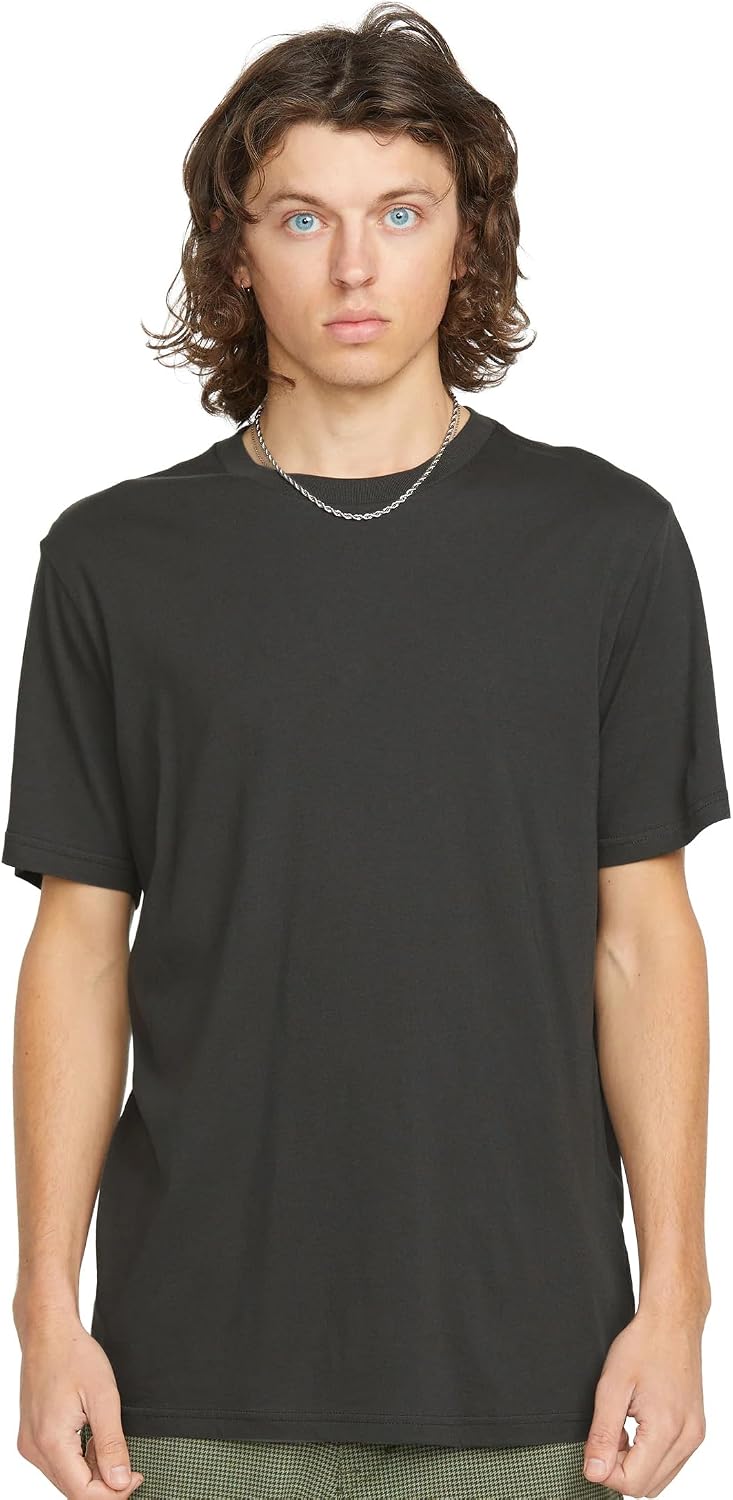 Volcom Men's Solid Short Sleeve Tee Stealth