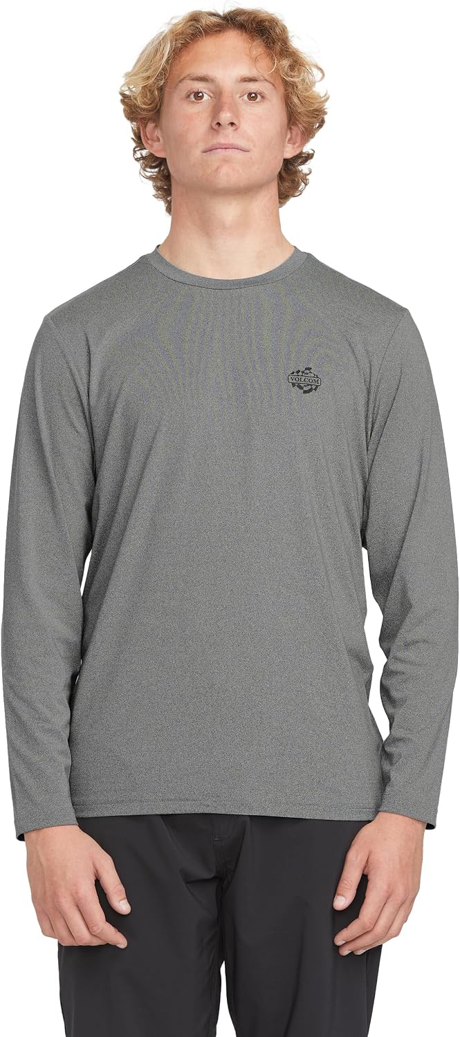 Volcom Taunt Loose Fit Long Sleeve Rashguard Heather Grey