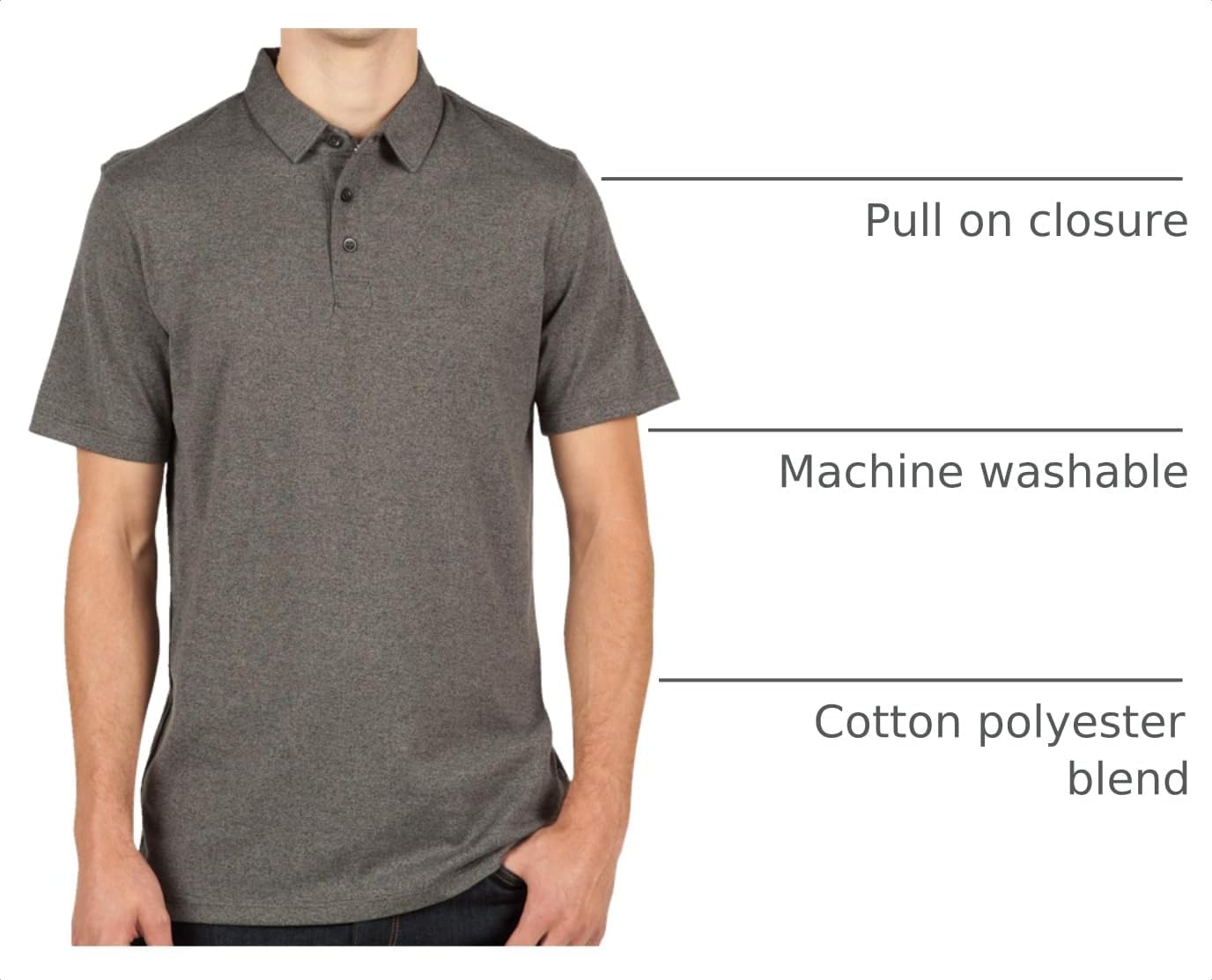 Volcom Men's Wowzer Modern Fit Short Sleeve Polo Shirt Stealth