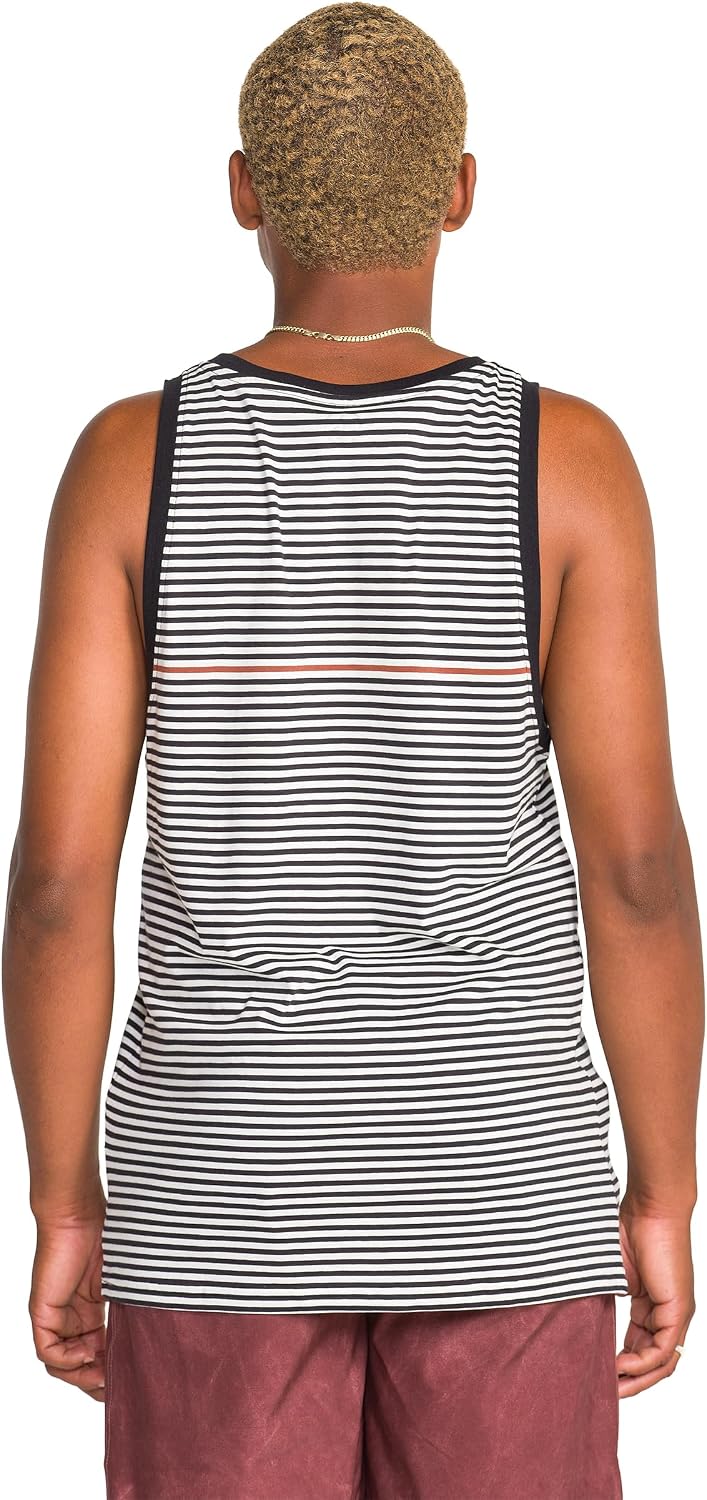 Volcom Men's Sleeveless Knit Tank Top – Soft Cotton Knit Lightweight Muscle Shirt Black White