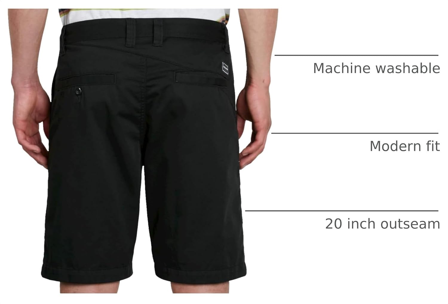 Volcom Men's Frickin Drifter 20" Chino Walk Short Black