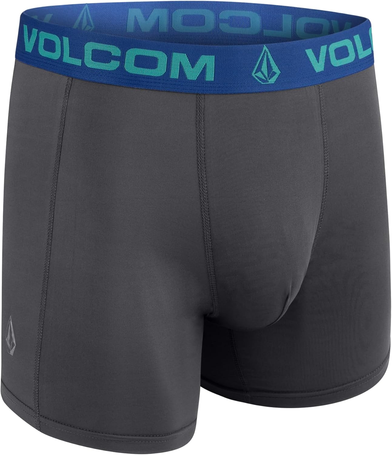 Volcom Mens Boxer Briefs 4 Pack Poly Spandex Performance Boxer Briefs Underwear BlueBlackRedCharcoal