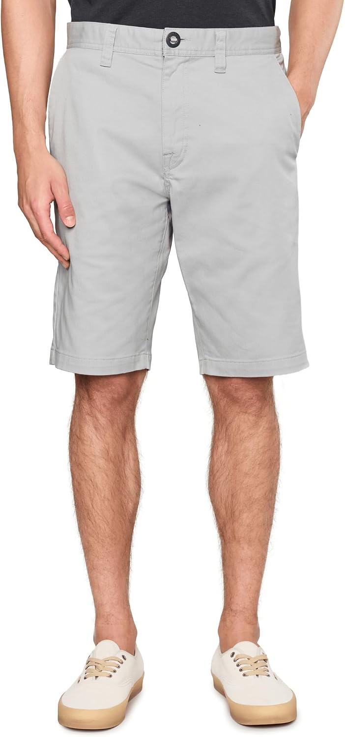 Volcom Men's Modern Fit 21" Chino Short Tower Grey