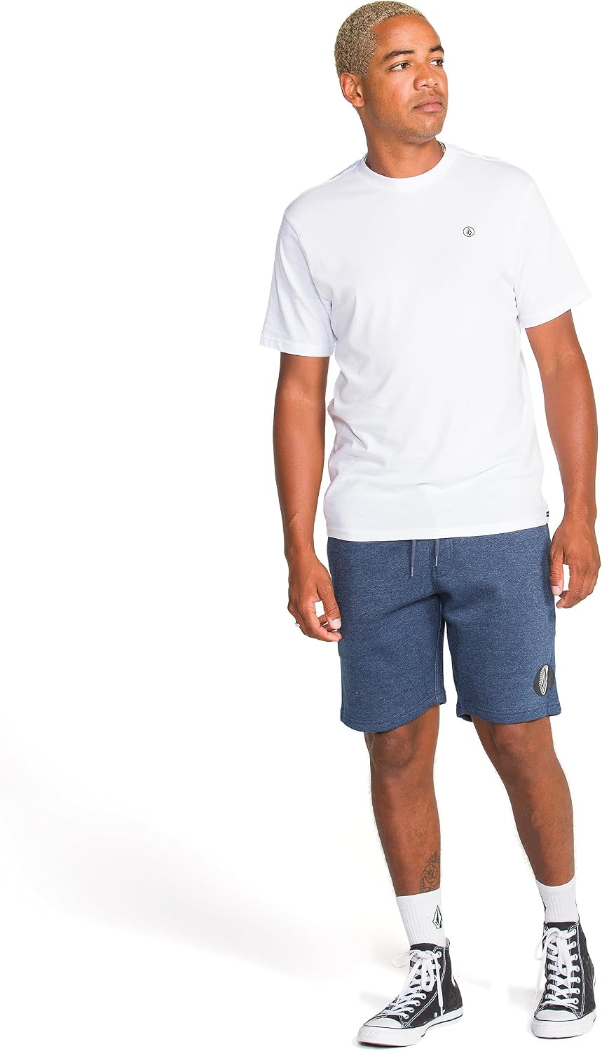 Volcom Men's Frickin Elastic Waist 19" Chino Short Navy Heather