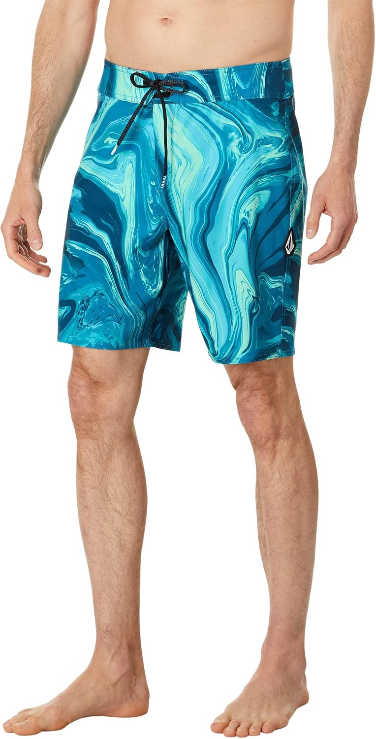 Volcom Men's 19" Mod-Tech Board Shorts- Performance UPF 50+ Sun Protection Quick-Dry Swim Bottoms Ocean