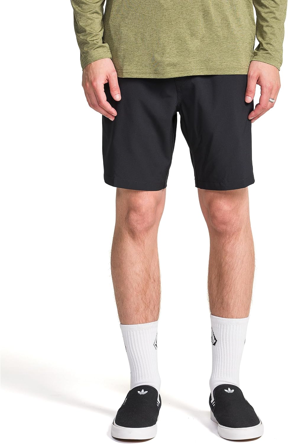 Volcom Men's Steppen Ew 17" Elastic Waist Short Black