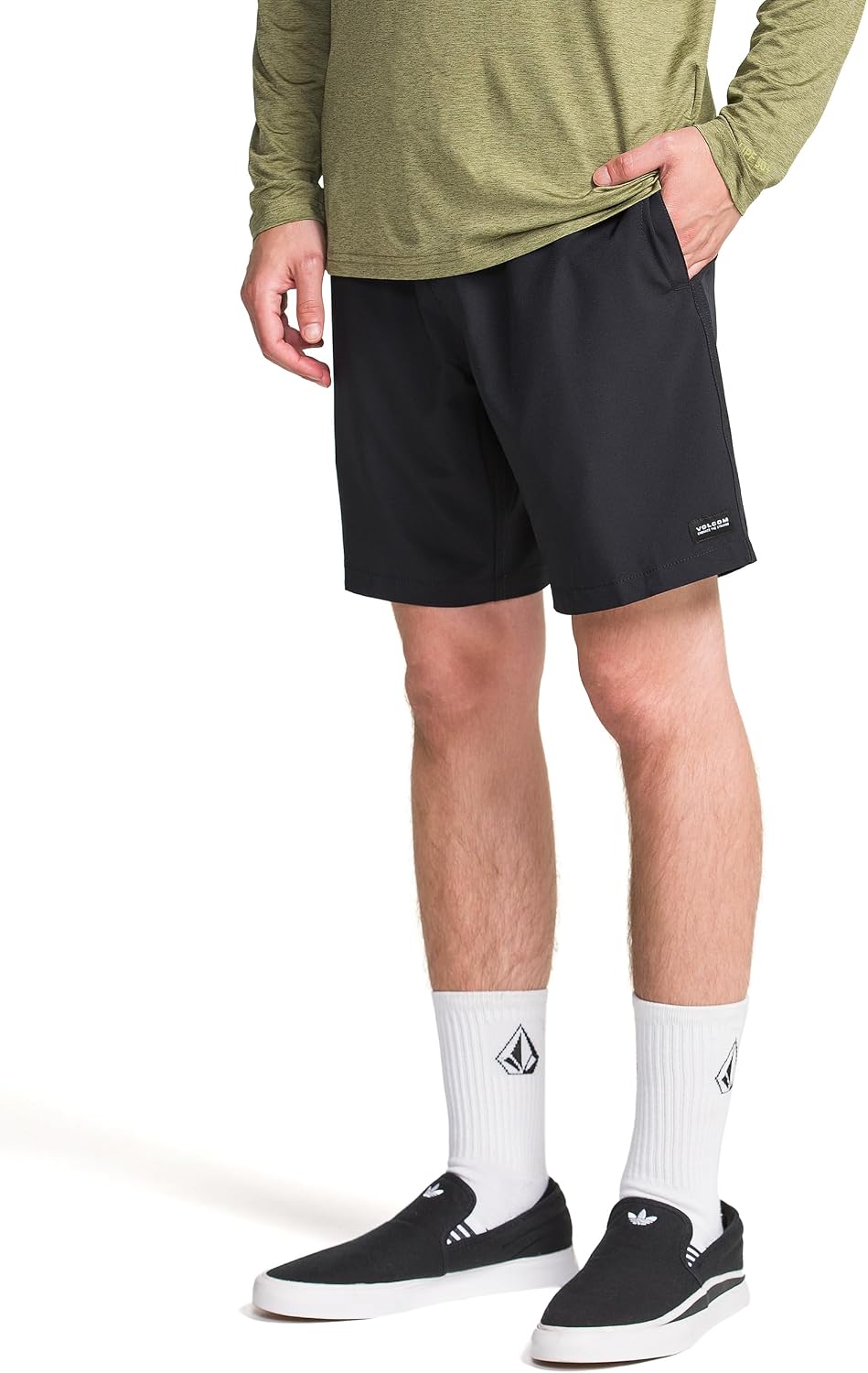 Volcom Men's Steppen Ew 17" Elastic Waist Short Black