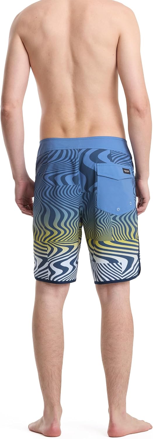 Volcom Men's 19" Mod-Tech Board Shorts- Performance UPF 50+ Sun Protection Quick-Dry Swim Bottoms Blueberry