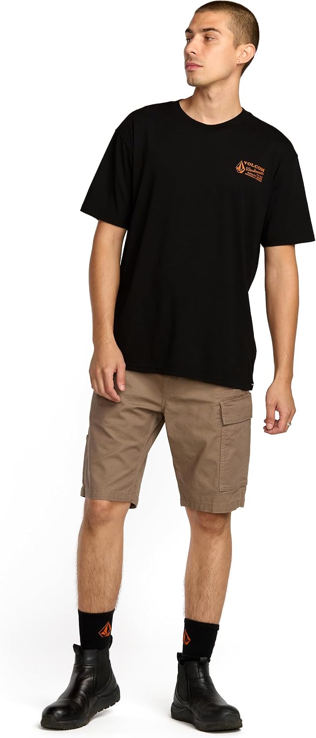 Volcom Men's Pour Choices Short Sleeve Workwear Tee Black