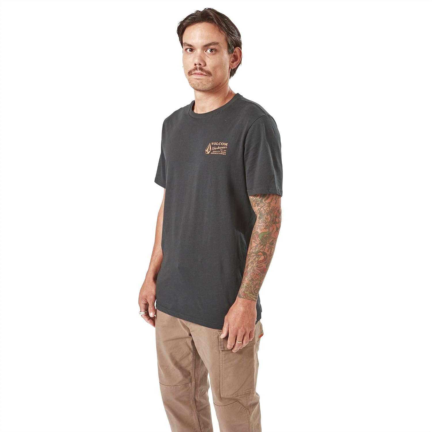 Volcom Men's Pour Choices Short Sleeve Workwear Tee initial