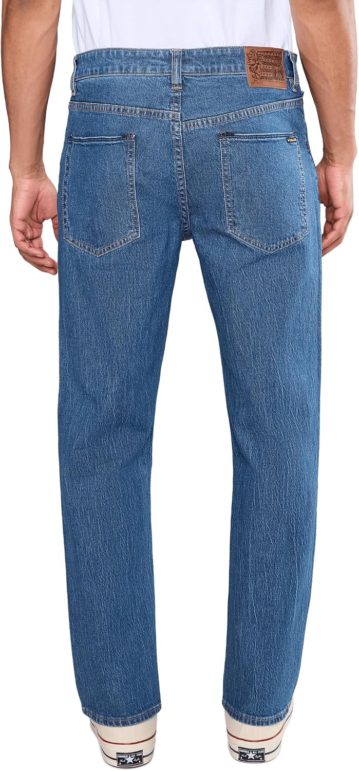 Volcom Men's Solver Stretch Denim Jeans-Modern Fit Pant Bold Blue