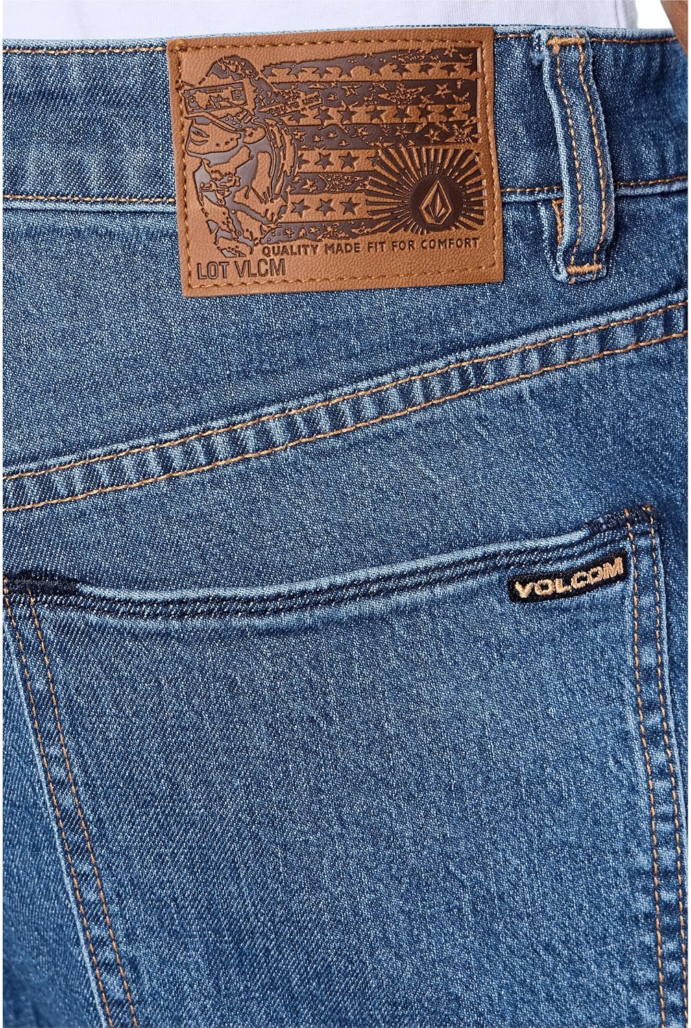 Volcom Men's Solver Stretch Denim Jeans-Modern Fit Pant Bold Blue