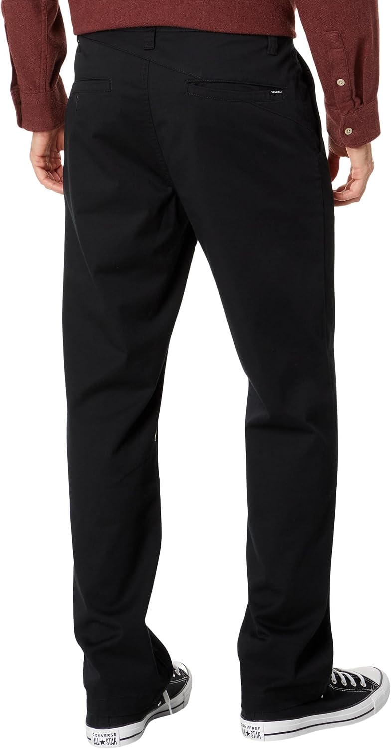 Volcom Men's Frickin Skate Loose Baggy Fit Chino Pants – Relaxed Tapered 17″ Leg Opening, 30″ Inseam Jet