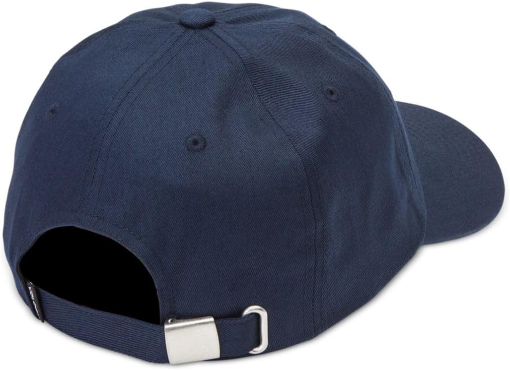 Volcom Men's Full Stone Dad Hat – Adjustable Strapback Cap Embroidered Logo Navy Blue