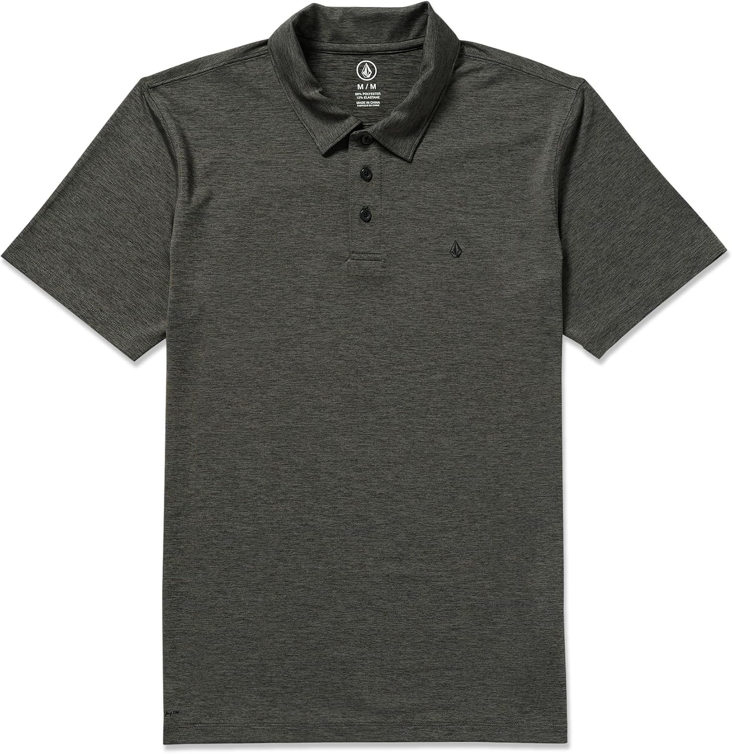 Volcom Men's Wowzer Hazard Performance Golf Polo Pewter
