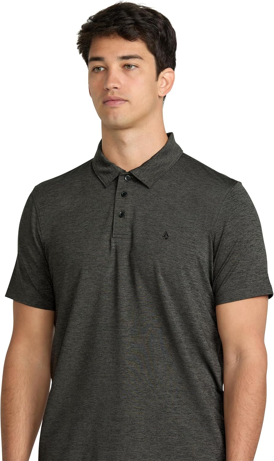 Volcom Men's Wowzer Hazard Performance Golf Polo Pewter