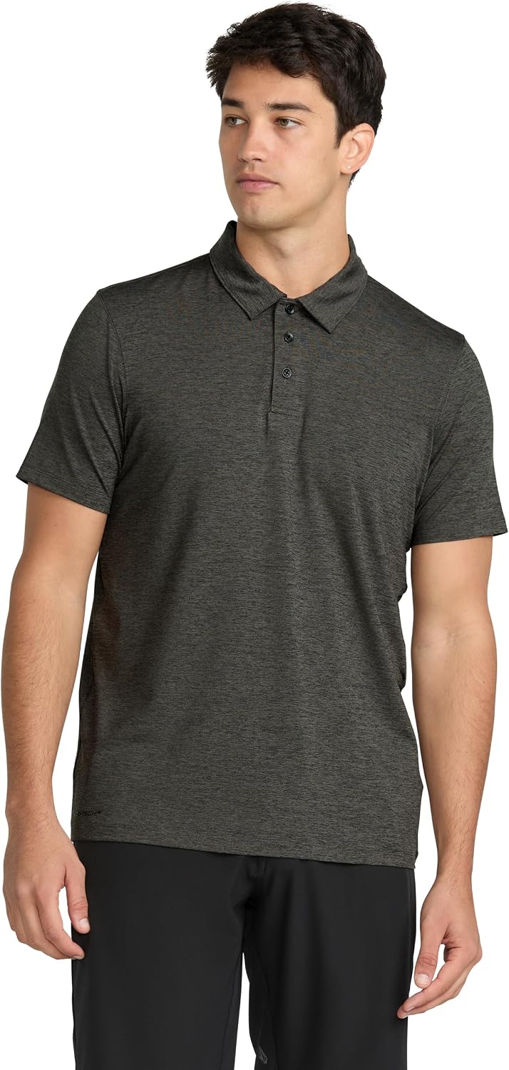 Volcom Men's Wowzer Hazard Performance Golf Polo Pewter