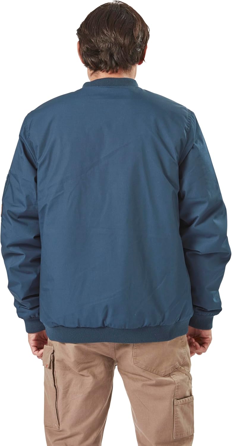 Volcom Men's Workwear Bomber Jacket – Water-resistant Insulated Canvas Jacket Sleeve Pocket initial